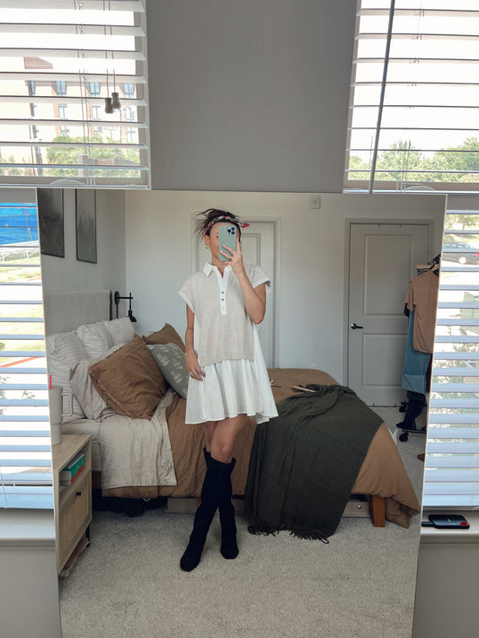 Contrast Mini Dress