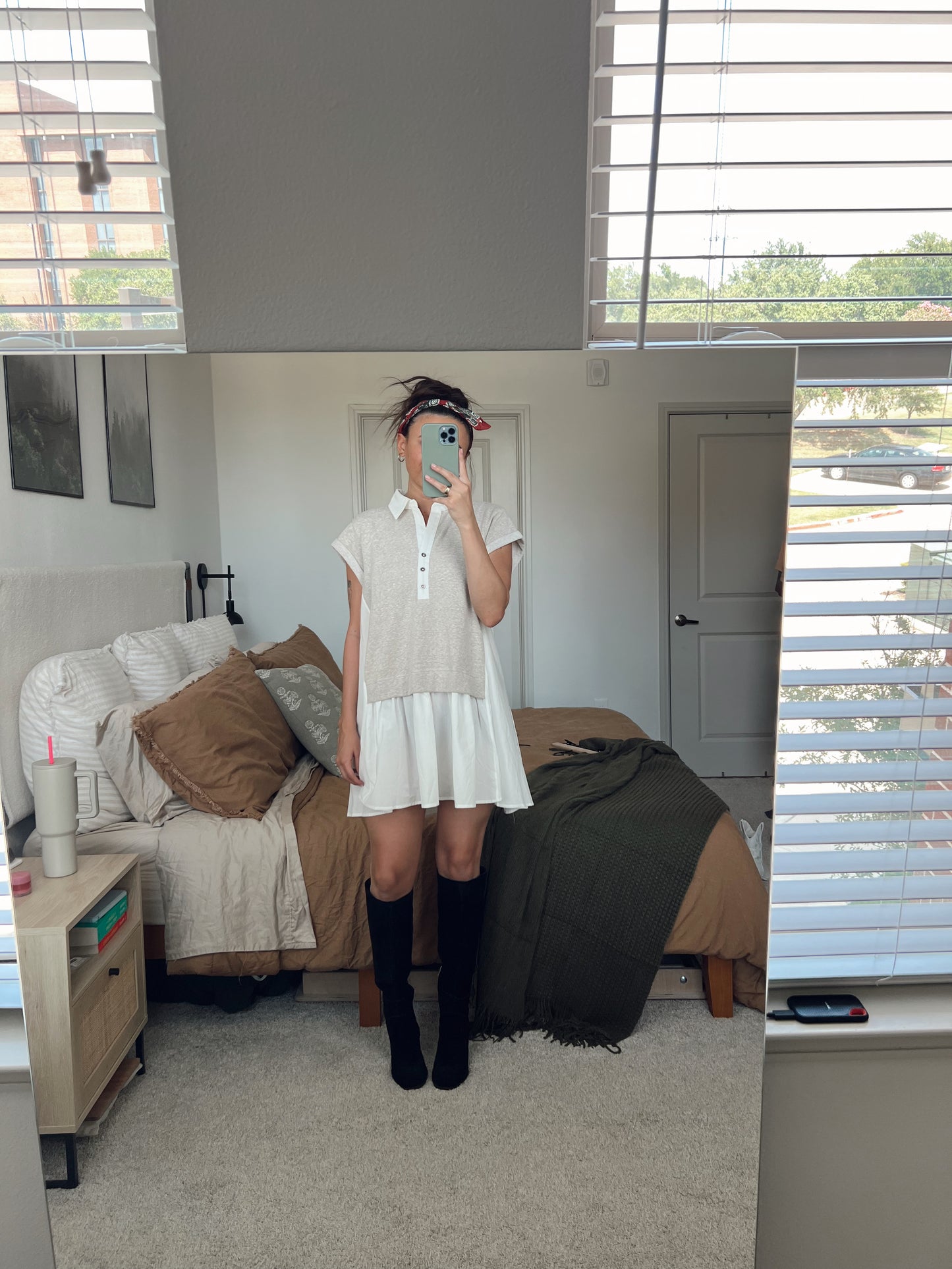 Contrast Mini Dress