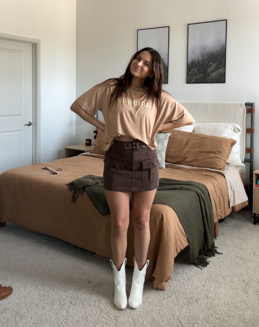 Corduroy Mini Skirt