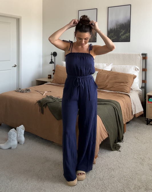 Relaxed Tie Jumpsuit